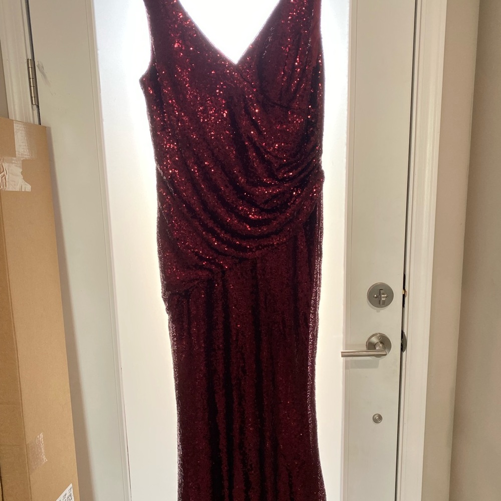 Revelry sequin bridesmaid dress